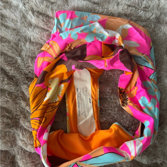 Aerie Floral Bikini Bottom in Pink and Orange - Picture 4 of 4